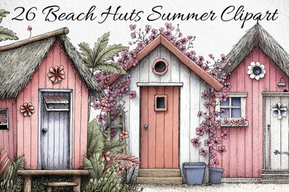 Bringing the Coastline Home: A Guide to Using Summer Beach Huts Clipart