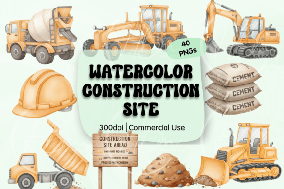 Building Creativity: A Guide to Watercolor Construction Site Clipart