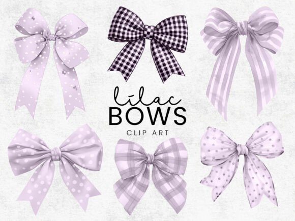 Coquette Lilac Bows Clipart Guide
