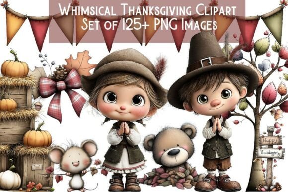 Evaluating the Whimsical Thanksgiving Clipart Bundle for Professional Design