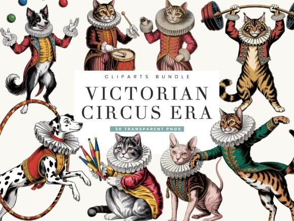 Evaluating Victorian Circus Era Animal Clipart for Professional Design