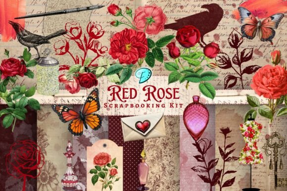 Red Rose Scrapbooking Kit Clipart: A Practical Guide for Digital Crafters