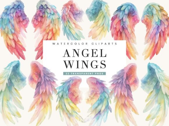 Strategic Branding with the Watercolor Angel Wings Clipart Bundle