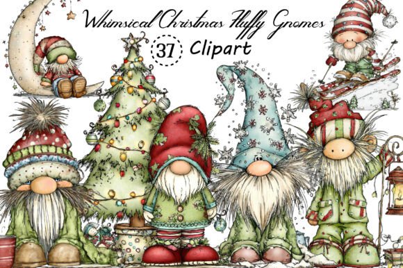 Whimsical Christmas Fluffy Gnome Clipart Guide